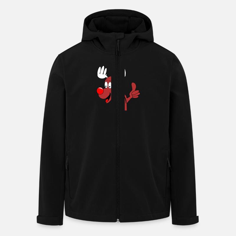 Elch - Recycelte Männer Softshell-Jacke von Stanley/Stella - Schwarz