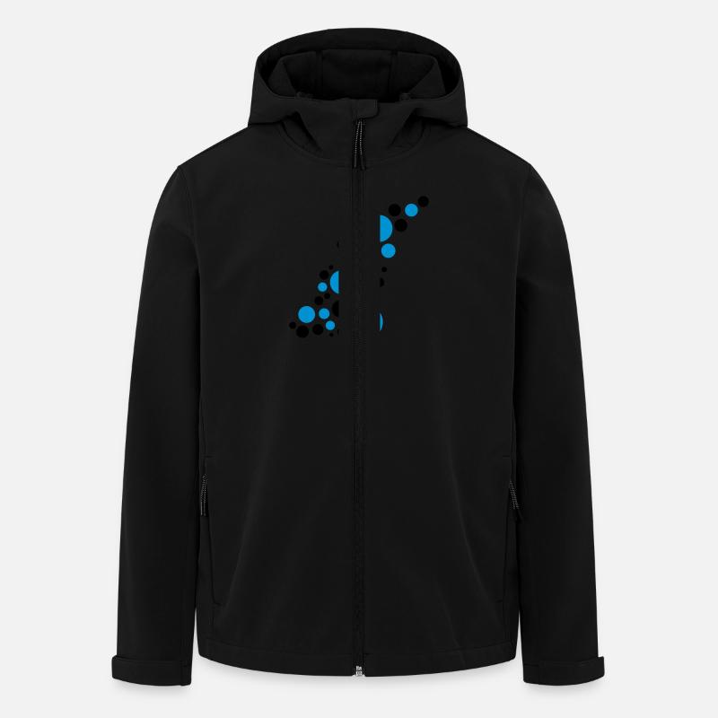 Circle points pattern design - Men’s Recycled Softshell Jacket by Stanley/Stella - black