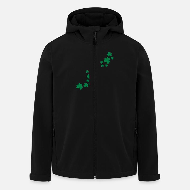 Shamrocks - Recycelte Männer Softshell-Jacke von Stanley/Stella - Schwarz