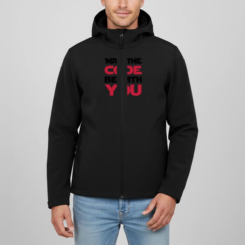 Computer / Developer / Geek / Code / Funny Men’s Recycled Softshell Jacket Discoverer by Stanley/Stella