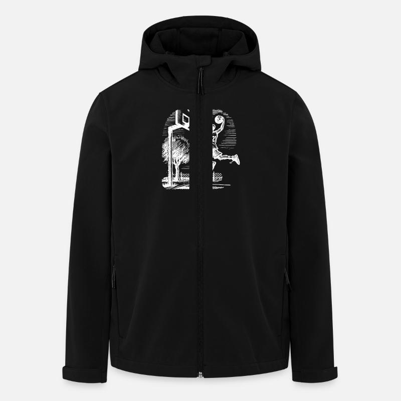 Basketball spieler dunk - Recycelte Männer Softshell-Jacke von Stanley/Stella - Schwarz