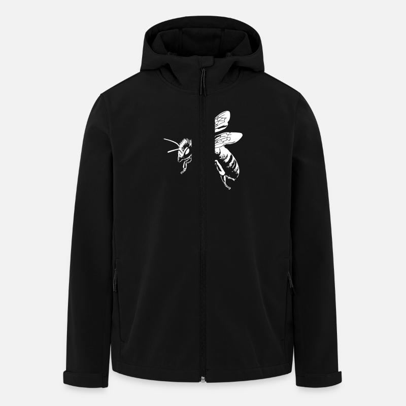 Biene - Recycelte Männer Softshell-Jacke von Stanley/Stella - Schwarz