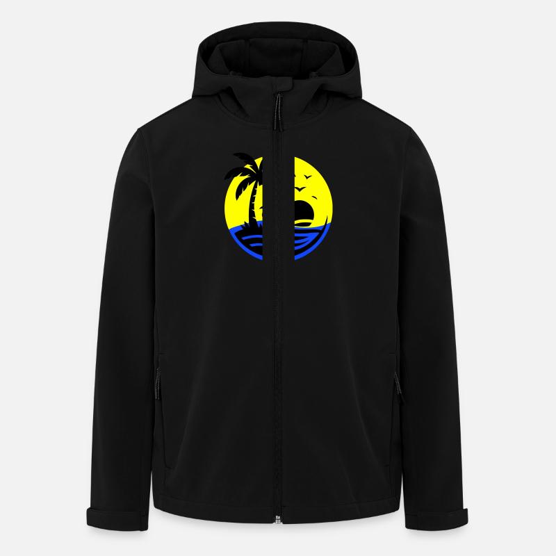 Île Palmiers Mer - Veste softshell homme en polyester recyclé Stanley/Stella - noir