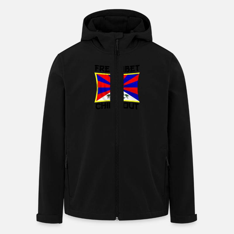 free Tibet - Recycelte Männer Softshell-Jacke von Stanley/Stella - Schwarz