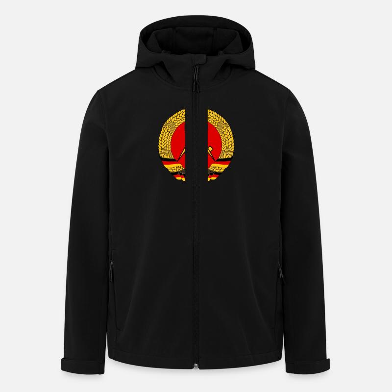 DDR Wappen heraldic - Men’s Recycled Softshell Jacket by Stanley/Stella - black