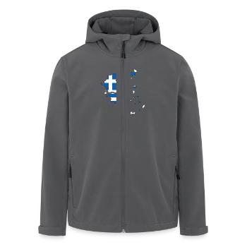 Greece - Veste softshell homme en polyester recyclé Stanley/Stella - noir - Devant - AI Model Male 185 light (185cm)