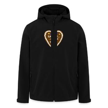 Liebe ist... wenn zwei Herzen eins sind - Recycelte Männer Softshell-Jacke von Stanley/Stella - Schwarz - Vorne - AI Model Male 185 light (185cm)