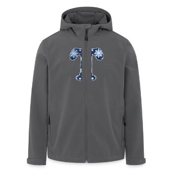 Letter T Snowflakes - Men’s Recycled Softshell Jacket by Stanley/Stella - anthracite - Front - AI Model Male 185 light (185cm)