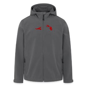 Red Black Modern Racing Logo Design - Recycelte Männer Softshell-Jacke von Stanley/Stella - Schwarz - Vorne - AI Model Male 185 light (185cm)