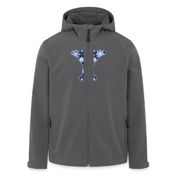 Letter Y Snowflakes - Men’s Recycled Softshell Jacket by Stanley/Stella - black - Front - AI Model Male 185 light (185cm)