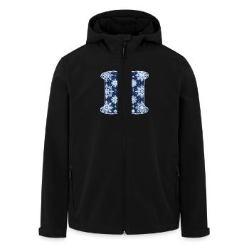 Letter H Snowflakes - Men’s Recycled Softshell Jacket by Stanley/Stella - black - Front - AI Model Male 185 light (185cm)
