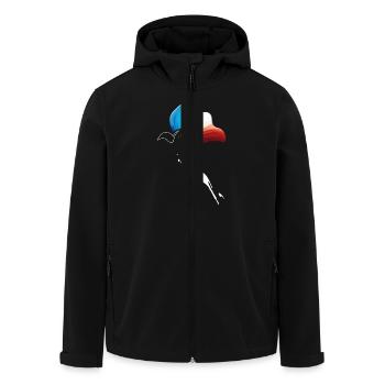 coq - Veste softshell homme en polyester recyclé Stanley/Stella - noir - Devant - AI Model Male 185 light (185cm)