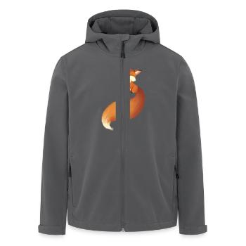 fox - Men’s Recycled Softshell Jacket by Stanley/Stella - anthracite - Front - AI Model Male 185 light (185cm)