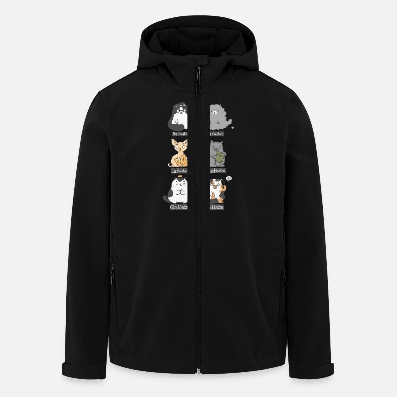 Aub-Katzen - Recycelte Männer Softshell-Jacke von Stanley/Stella - Schwarz