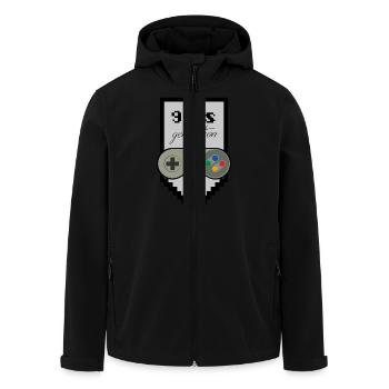 génération des années 90 - Veste softshell homme en polyester recyclé Stanley/Stella - noir - Devant - AI Model Male 185 light (185cm)