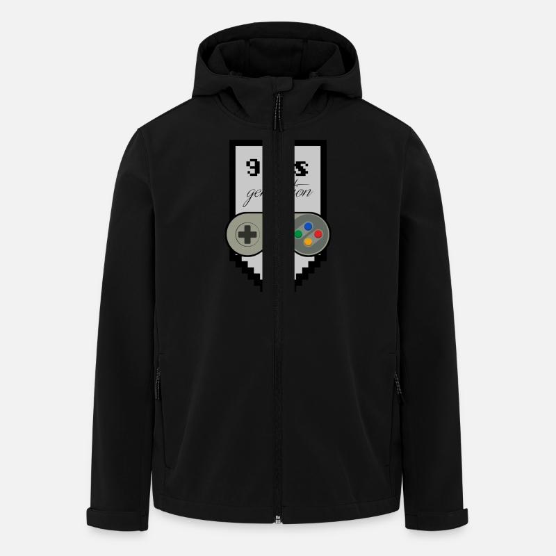 90er Generation - Recycelte Männer Softshell-Jacke von Stanley/Stella - Schwarz