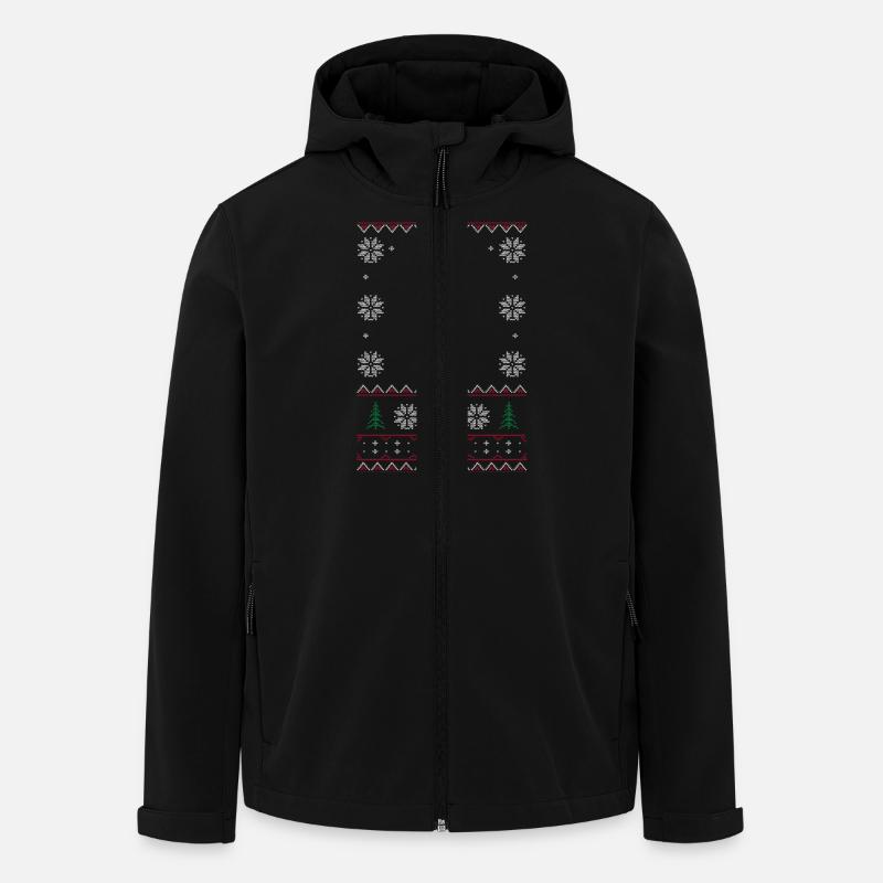 Ugly Xmas Sweaters Cycle - Recycelte Männer Softshell-Jacke von Stanley/Stella - Schwarz