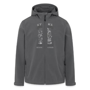 Stärke statt Schwäche - Recycelte Männer Softshell-Jacke von Stanley/Stella - Schwarz - Vorne - AI Model Male 185 light (185cm)
