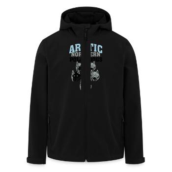 Arctic Northern Polar Dogs - Recycelte Männer Softshell-Jacke von Stanley/Stella - Schwarz - Vorne - AI Model Male 185 light (185cm)
