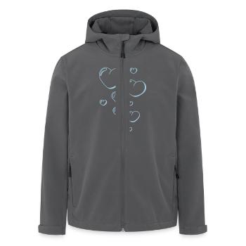 Bubble heart - Men’s Recycled Softshell Jacket by Stanley/Stella - anthracite - Front - AI Model Male 185 light (185cm)