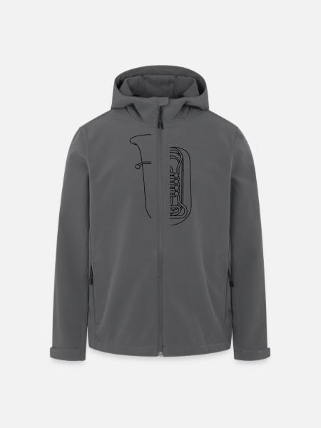 TUBA brass - Men’s Recycled Softshell Jacket by Stanley/Stella - black