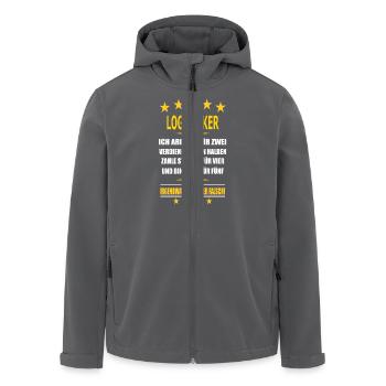 LOGISTIKER - Recycelte Männer Softshell-Jacke von Stanley/Stella - Anthrazit - Vorne - AI Model Male 185 light (185cm)
