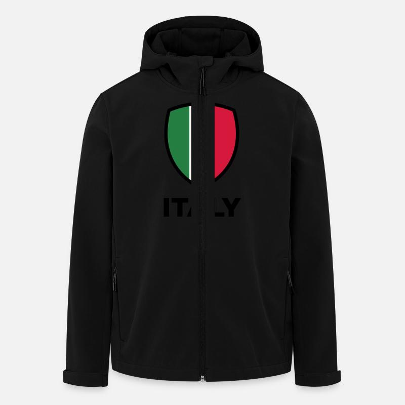 Nationalflagge von Italien - Recycelte Männer Softshell-Jacke von Stanley/Stella - Schwarz