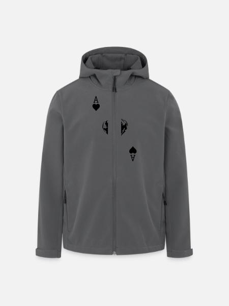 Herz AS - Recycelte Männer Softshell-Jacke von Stanley/Stella - Schwarz
