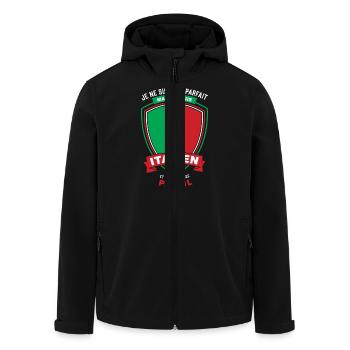 Italien Parfait - Veste softshell homme en polyester recyclé Stanley/Stella - noir - Devant - AI Model Male 185 light (185cm)