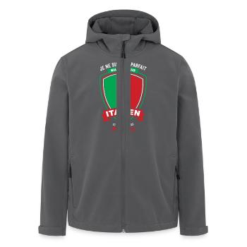 Italien Parfait - Veste softshell homme en polyester recyclé Stanley/Stella - charbon - Devant - AI Model Male 185 light (185cm)