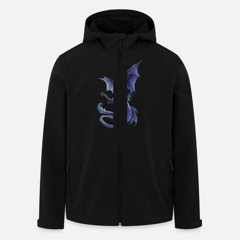 Dunkelblauer Drache - Men’s Recycled Softshell Jacket by Stanley/Stella - black