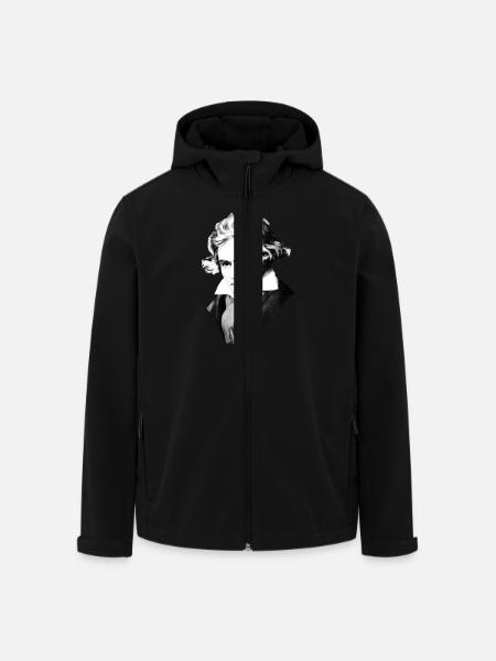 Beethoven Rock Kuss Black Metal - Recycelte Männer Softshell-Jacke von Stanley/Stella - Schwarz