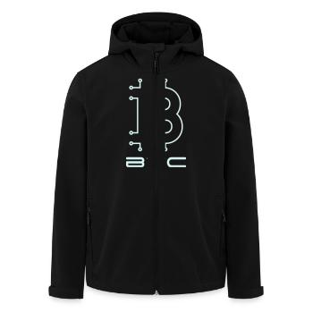 Bitcoin Digital - Recycelte Männer Softshell-Jacke von Stanley/Stella - Schwarz - Vorne - AI Model Male 185 light (185cm)