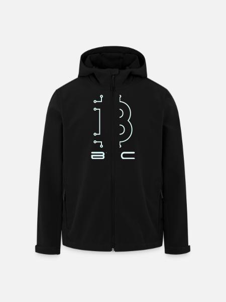 Bitcoin Digital - Recycelte Männer Softshell-Jacke von Stanley/Stella - Schwarz