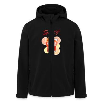j'ai spritz - Veste softshell homme en polyester recyclé Stanley/Stella - noir - Devant - AI Model Male 185 light (185cm)