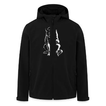 wolf - Recycelte Männer Softshell-Jacke von Stanley/Stella - Schwarz - Vorne - AI Model Male 185 light (185cm)