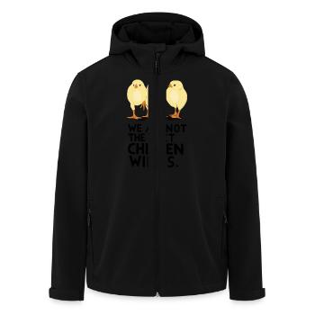 We are not the next Chicken Wings - Recycelte Männer Softshell-Jacke von Stanley/Stella - Schwarz - Vorne - AI Model Male 185 light (185cm)