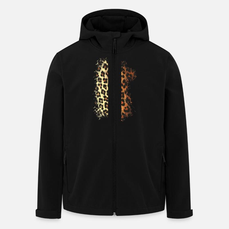 Leopard fur pattern - Men’s Recycled Softshell Jacket by Stanley/Stella - black