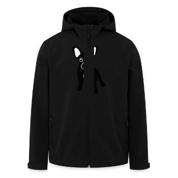 bouledogue francais bicolore_png - Veste softshell homme en polyester recyclé Stanley/Stella - noir - Devant - AI Model Male 185 light (185cm)