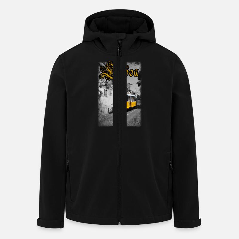 Lisboa Tram - Men’s Recycled Softshell Jacket by Stanley/Stella - black