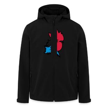 coq embleme france drapeau supporter 25 - Veste softshell homme en polyester recyclé Stanley/Stella - noir - Devant - AI Model Male 185 light (185cm)
