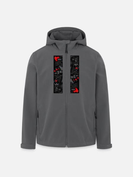 Dead King of Hearts Poker - Men’s Recycled Softshell Jacket by Stanley/Stella - black