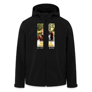 vous n'aurez pas l'alsace et la lorraine coluche - Veste softshell homme en polyester recyclé Stanley/Stella - noir - Devant - AI Model Male 185 light (185cm)