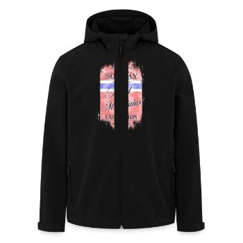 Norway Geiranger Fjord - Vintage Flag - Recycelte Männer Softshell-Jacke von Stanley/Stella - Schwarz - Vorne - AI Model Male 185 light (185cm)