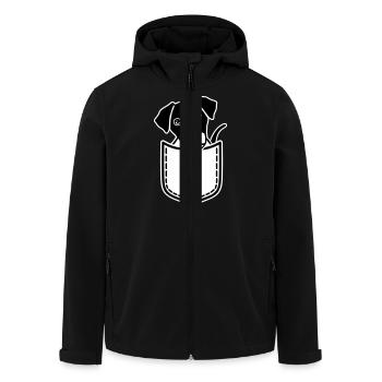 Jack Russell Terrier - Men’s Recycled Softshell Jacket by Stanley/Stella - black - Front - AI Model Male 185 light (185cm)