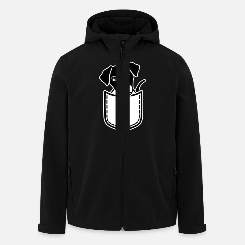 Jack Russell - Veste softshell homme en polyester recyclé Stanley/Stella - noir