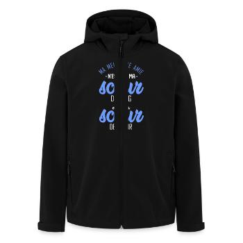 ma meilleure amie est ma soeur de coeur - Men’s Recycled Softshell Jacket by Stanley/Stella - black - Front - AI Model Male 185 light (185cm)
