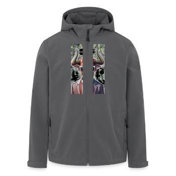 Bull Buisness - Veste softshell homme en polyester recyclé Stanley/Stella - noir - Devant - AI Model Male 185 light (185cm)