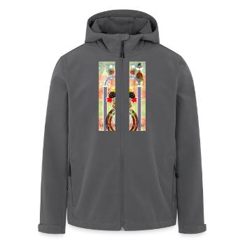 longitudinal skull - Men’s Recycled Softshell Jacket by Stanley/Stella - black - Front - AI Model Male 185 light (185cm)