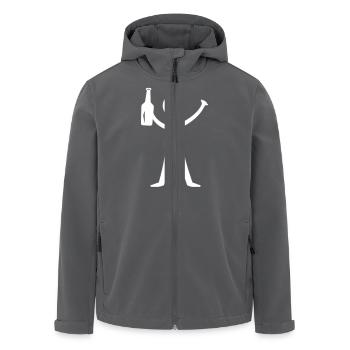 Stick Figure Bière de fête - Veste softshell homme en polyester recyclé Stanley/Stella - noir - Devant - AI Model Male 185 light (185cm)
